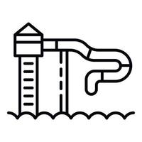 Aquapark-Symbol, Umrissstil vektor