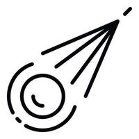 Meteoriten-Symbol, Umrissstil vektor