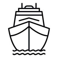 vorderes Frachtschiff-Symbol, Umrissstil vektor