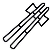japanische Essstäbchen-Ikone, Umrissstil vektor