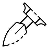 Tauchmesser-Werkzeugsymbol, Umrissstil vektor