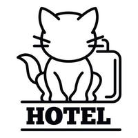 cat hotel logo, umrissstil vektor