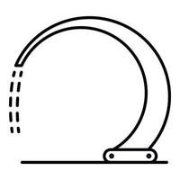 Pool-Wasserfall-Symbol, Umrissstil vektor
