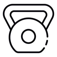 Kettlebell-Symbol, Umrissstil vektor