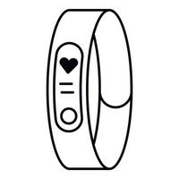 Fitness-Tracker-Symbol, Umrissstil vektor