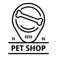 pet shop logo, umrissstil vektor