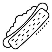 Hot-Dog-Symbol, Umrissstil vektor