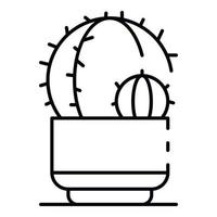 Hauskaktus-Symbol, Umrissstil vektor