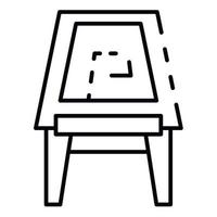 Zeichnen Sie Plan-Schreibtisch-Symbol, Umriss-Stil vektor