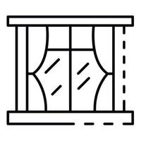 Hausfenstersymbol, Umrissstil vektor