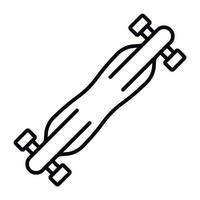 Speed-Road-Skateboard-Symbol, Outline-Stil vektor
