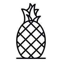 gott ananas ikon, översikt stil vektor