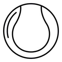 Tennisball-Symbol, Umrissstil vektor