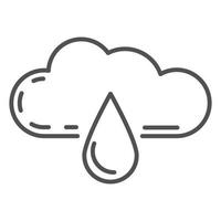 Öko-Drop-Regen-Symbol, Umrissstil vektor