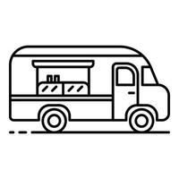 amerikanische Food-Truck-Ikone, Outline-Stil vektor