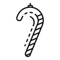 Candy Cane-Symbol, Umrissstil vektor