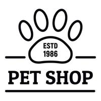 City Pet Shop Logo, Umrissstil vektor