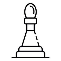 Taktik-Schach-Bischofssymbol, Umrissstil vektor