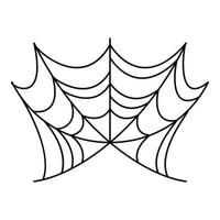 Spindel webb fälla ikon, översikt stil vektor