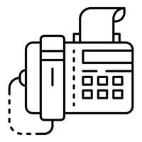 fax ikon, översikt stil vektor