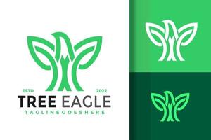Naturbaumadler-Logodesign, Markenidentitätslogovektor, modernes Logo, Logodesign-Vektorillustrationsschablone vektor