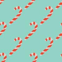 süßes Winterweihnachts-Lolipop-Muster im Cartoon-Stil im Vektor. design für winterdekorationsinnenraum, druckplakate, grußkarten, geschäftsbanner, verpackung. vektor
