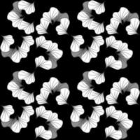 abstrakt svart och vit blommor mönster. vektor