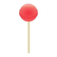 rotes Lollipop-Symbol, isometrischer Stil vektor
