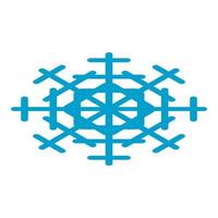 blaues Schneeflockensymbol, isometrischer Stil vektor