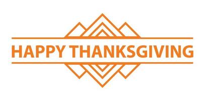 Happy Thanksgiving Day Logo, einfacher Stil vektor