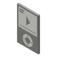 Media-Player-Symbol, isometrischer Stil vektor