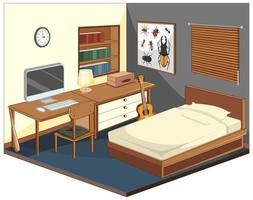 Schlafzimmer mit Möbeln isometrisch
