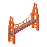 Golden Gate Bridge-Symbol, isometrischer Stil vektor
