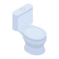 toilettensymbol, isometrischer stil vektor