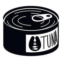 tonfisk tenn ikon, enkel stil vektor