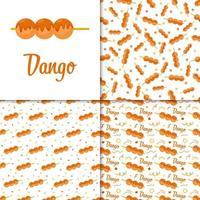 Nahtloses Muster mit Dango, zur Dekoration vektor