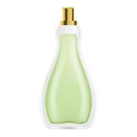 grünes Parfümflaschensymbol, realistischer Stil vektor