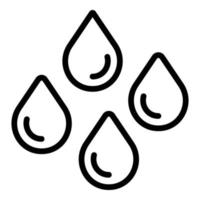 Regentropfen Symbol Umrissvektor. Wassertropfen vektor