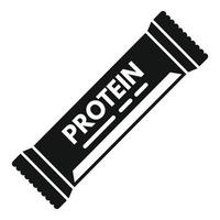 Training Proteinriegel Symbol einfacher Vektor. Sport Ergänzung vektor