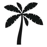 Reise-Palme-Symbol einfacher Vektor. Kokosnussbaum vektor