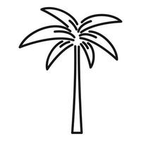 Holzpalmen-Symbol Umrissvektor. Kokosnussbaum vektor