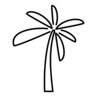 Reise-Palme-Symbol-Umrissvektor. Kokosnussbaum vektor