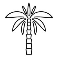 Symbol Umrissvektor für Palmenpflanzen. Kokosnussbaum vektor