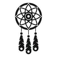 Traumfänger-Symbol einfacher Vektor. Stammes-Indianer vektor