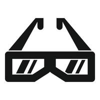 Kino 3D-Brille Symbol einfacher Vektor. Videofilm vektor