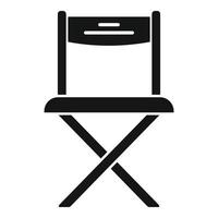 Kino-Regisseur-Stuhl-Symbol einfacher Vektor. Videofilm vektor