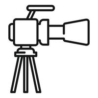professioneller Kinokamera-Symbol-Umrissvektor. Videofilm vektor