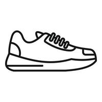 sauberer Sneaker-Symbol-Umrissvektor. Sportschuh vektor