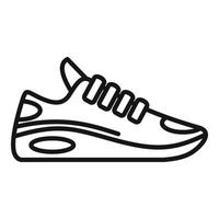 Sportler-Sneaker-Symbol-Umrissvektor. Sportschuh vektor