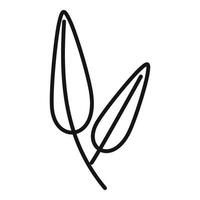 Salbei Rosmarin Symbol Umrissvektor. Blattpflanze vektor